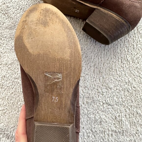 Steve Madden Brown Suede Low-Heel Round Toe Booties Sz 7.5 - Picture 7 of 7